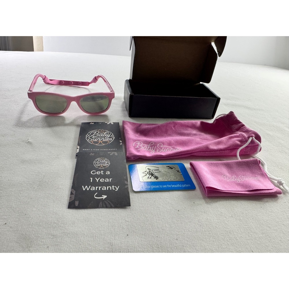 Baby Sunnies Pink Polarized‎ Sunglasses with Adjustable Strap and Case